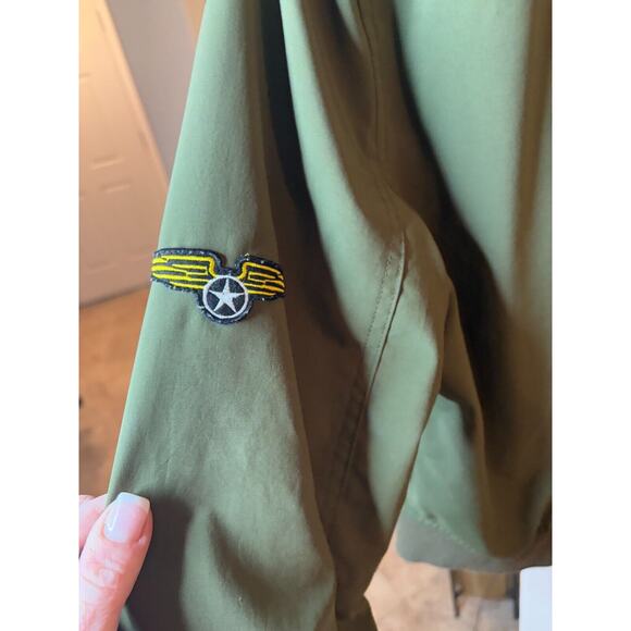 Chelsea and Violet Green Bomber Jacket Size Medium 6-10 - Picture 5 of 5